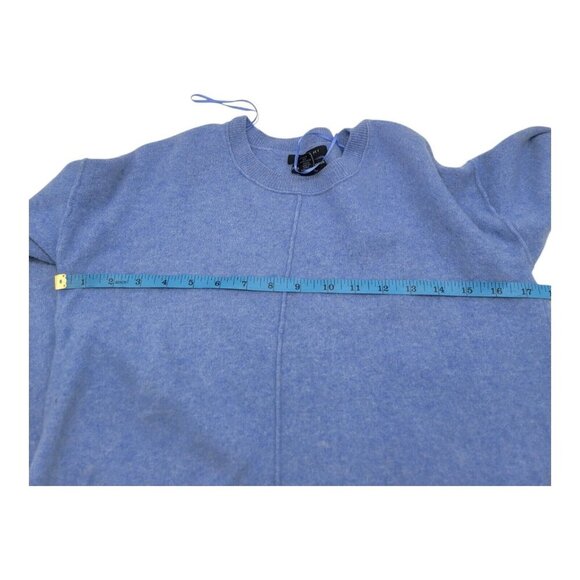 Tahari Sweater Women M Blue Pure Luxe Cashmere Minimalist Preppy Career Holiday - Picture 4 of 8